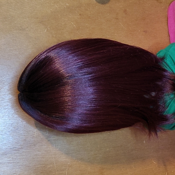 Burgundy / Black Wig With Lace Part - Picture 8 of 8